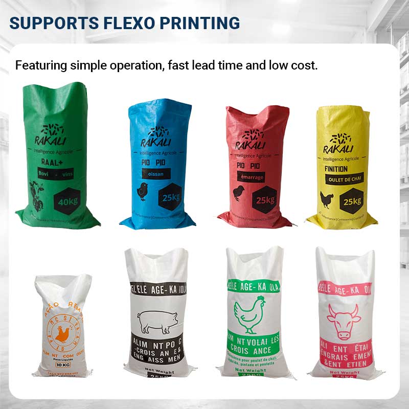 Customize logo and materials for PP woven feed bags