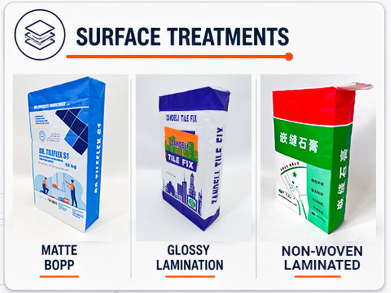 VALVE BAG SURFACE TREATMENTS